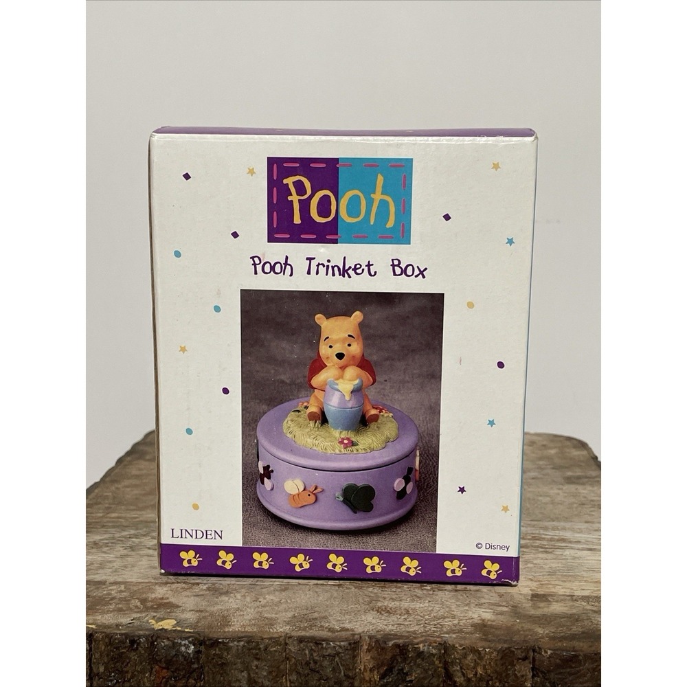 Disney Winnie the Pooh Blue Round Music Box Theme Song